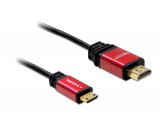 DeLock HDMI-A male to HDMI Mini-C male 4K, kábel 3m Black 84337