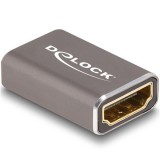 Delock HDMI adapter anya - anya 8K 60 Hz szürke fém