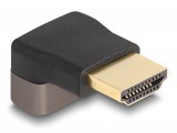 Delock HDMI adapter apa - anya 90 felfelé néző csatlakozódugóval 8K 60 Hz szürke fém