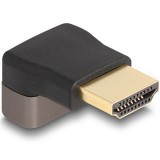 Delock HDMI adapter apa - anya 90  felfelé néző csatlakozódugóval 8K 60 Hz szürke fém