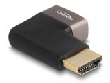 Delock HDMI adapter apa - anya 90  jobbra hajlítva 8K 60 Hz szürke fém (60084)