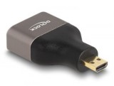Delock HDMI adapter Micro-D apa - A anya 8K 60 Hz szürke fém (60079)