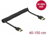 DeLock  HDMI Coiled Cable 4K 60 Hz Black D84967
