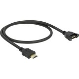 Delock HDMI Csatlakozókábel [1x HDMI dugó - 1x HDMI alj] 0.50 m Fekete (85463)
