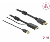Delock HDMI - DisplayPort-kábel 4K 30 Hz 5 m