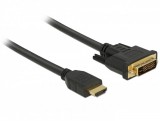 Delock HDMI - DVI 24+1 kétirányú kábel 1m (85652)