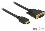 Delock HDMI - DVI 24+1 kétirányú kábel 2 m