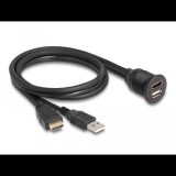 Delock HDMI és USB 2.0 hosszabbító kábel 1m fekete (87880) (delock87880)