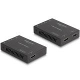 Delock HDMI-hosszabbító készlet Cat.6-os kábelen keresztül 4K 60 Hz 50 m
