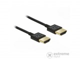 Delock HDMI-kábel Ethernettel - HDMI-A-csatlakozódugó - HDMI-A-csatlakozódugó, 3D, 4K,0,5 m, vékony