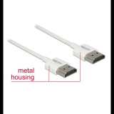 Delock HDMI-kábel Ethernettel - HDMI-A-csatlakozódugó > HDMI-A-csatlakozódugó, 3D, 4K, 1,5 m, vékony