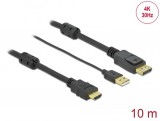 DeLock HDMI to DisplayPort cable 4K 30 Hz 10m Black  85968