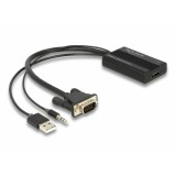 Delock HDMI VGA adapter audió funkcióval 25 cm