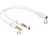 DeLock Headset Adapter 1x 3.5mm 4 pin Stereo jack female > 2x 3.5 mm 3 pin Stereo jack male (iPhone) 65585