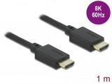 DeLock High Speed HDMI 48Gbps 8K 60Hz 1m cable Black 85387