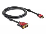 DeLock High Speed HDMI A male > DVI-D (Dual Link) (24+1) male cable 2m 84342