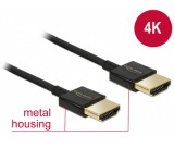 Delock High Speed HDMI + Eth 3D 4K slim prémium 2m