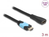 DeLock High Speed HDMI extension cable 48 Gbps 8K 60Hz 3m Black 81999