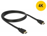DeLock High Speed HDMI-kábel típusú Ethernet – HDMI A dugós > HDMI A dugós 4K 1m 84752
