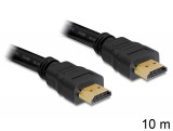 DeLock High Speed HDMI-kábel típusú Ethernet – HDMI A dugós > HDMI A dugós 10m Black 82709
