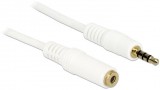 Delock jack 3.5 mm 4 tűs hosszabbító kábel 0.5m fehér (84717)