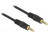 Delock jack 3.5 mm 4 tűs kábel 1m fekete (83435)