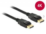 Delock kábel Displayport 1.2 male/male összekötő 4K, 5m, fekete (DL83808)