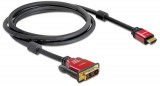 DELOCK kábel HDMI male to DVI male, 2m