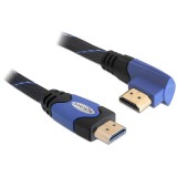 Delock kábel High Speed HDMI Ethernettel   HDMI A apa> HDMI A apa angled 5 m