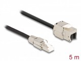 Delock Kábel RJ45 dugasz terepen szerelhető Keystone Module RJ45 aljzathoz Cat.6A 5 m (87245)
