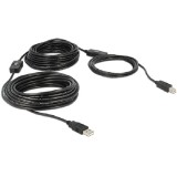 Delock Kábel USB 2.0 A típusú dugó > USB 2.0 B típusú dugó 20 m