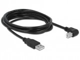 DELOCK Kábel USB 2.0, USB A - USB B, 90° 83529