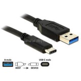 Delock kábel USB 3.1 Gen 2 Type-A male to Type-C male, 1m, fekete (DL83870)