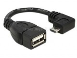 Delock kábel USB micro-B male 90 fokos to USB 2.0-A female OTG, 11cm (DL83104)
