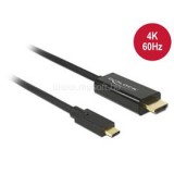 Delock kábel USB Type-C male to HDMI male (DP Alt Mode) 4K 60Hz, 1m, fekete (DL85290)