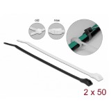 Delock Kábelkötegelő lapos fejrésszel hossza 110 mm szélessége 2,5 mm, 100 db.