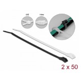 Delock Kábelkötegelő lapos fejrésszel hossza 150 mm szélessége 3,6 mm, 100 db.