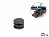 Delock Kábelkötegelő rögzítő csatolója átmérő 12 x magasság 8 mm 90 -ban csavarható fekete 100 db. (18913)