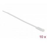 Delock Kábelkötöző címkével Hx 190 x Sz 4,8 mm, 10 darab fehér
