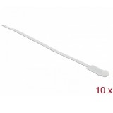 Delock Kábelkötöző címkével Hx 270 x Sz 4,8 mm, 10 darab fehér