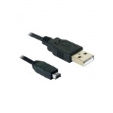 Delock kamera kábel USB-B mini 4 tűs Hirose - USB-A 1,5 m apa-apa (82208)