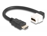Delock Keystone modul HDMI kábel apa - anya 90 -ban hajlított 8K 60 Hz 20 cm, fekete (86974)