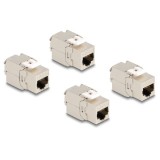 Delock Keystone modul, RJ45-aljzat Cat.6A STP 4 db.-os