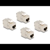 Delock Keystone modul, RJ45-aljzat Cat.6A STP 4 db.-os (86050) (86050)