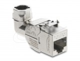 Delock Keystone modul RJ45 aljzat LSA Cat.6A, fémreteszes, szerszám nélküli, 90 -ban elforgatható, árnyékolt
