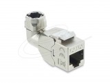 Delock Keystone modul RJ45 aljzat LSA, Cat.6A, szerszám nélküli, 90 -os hajlítású, árnyékolt