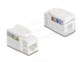 Delock Keystone modul RJ45 aljzat LSA, Cat.6A UTP 90 szerszám nélküli