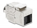 Delock Keystone modul RJ45 aljzat LSA Cat.8.1, árnyékolt, reteszelő kapoccsal és porvédő fedéllel, kábelszorító nélkül