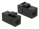 Delock Keystone modul, RJ45-aljzat  RJ45-aljzat, Cat.6 UTP, fekete 86381