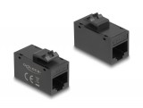 Delock Keystone modul, RJ45-aljzat - RJ45-aljzat, Cat.6A UTP fekete (90638)